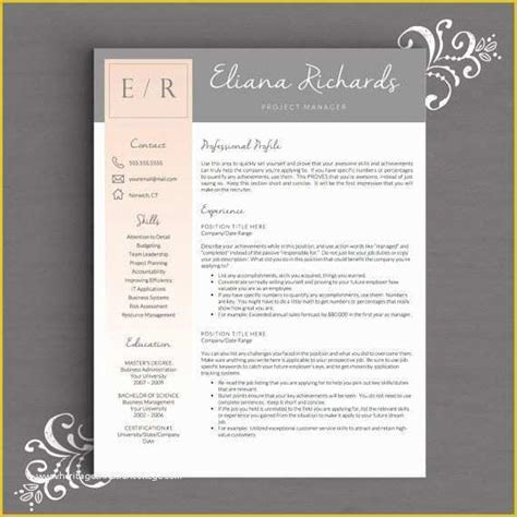 Pink Resume Template Free Of Creative Resume Template for Word & Pages | Heritagechristiancollege