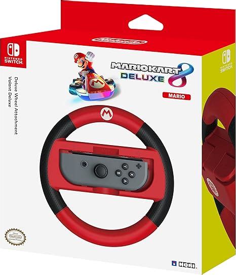 Hori Mario Kart 8 Deluxe - Mario Racing Wheel - Controller forNintendo ...