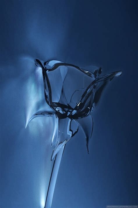 3D iPhone Wallpapers: Glass Rose 3D Concept iPhone wallpaper
