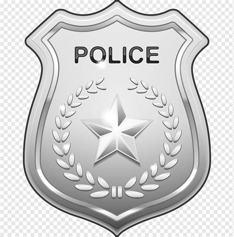 Police officer Badge, silver police badge, emblem, logo, happy Birthday Vector Images png | PNGWing