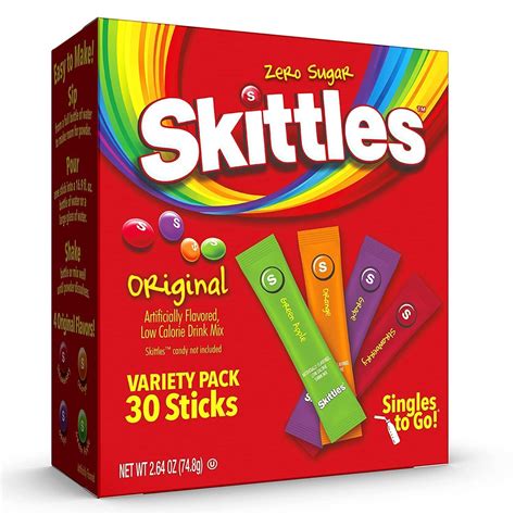 Buy Skittles Singles To Go Variety Pack, Watertok Powdered Drink Mix, Zero Sugar, Low Calorie ...