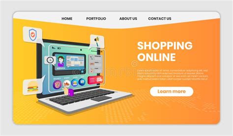 Online Shopping Templates for Laptop App Page.for Web Banner ...