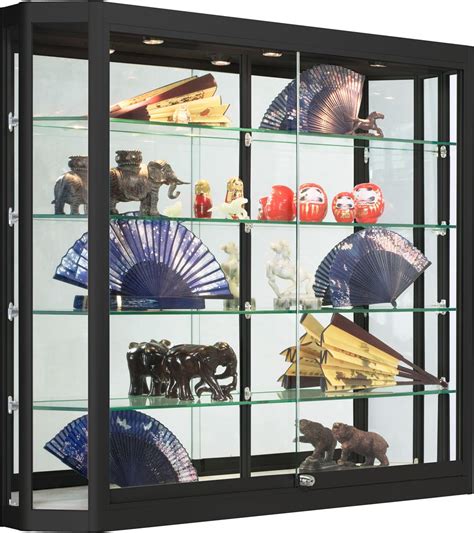 Wall Mounted LED Display Case | Tempered Glass Shelves