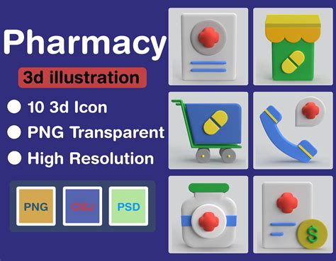 Premium Pharmacy 3D Illustration pack from Healthcare & Medical 3D Illustrations