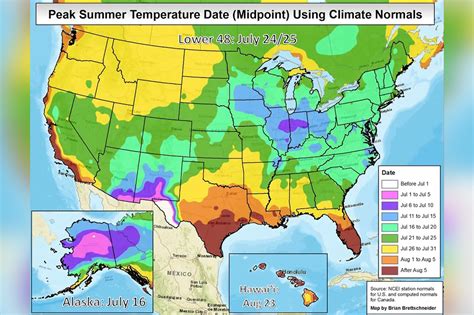 It’s all downhill from here? US reaches average peak of summer temperatures