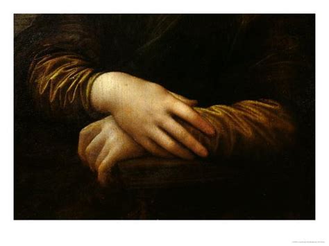 'Mona Lisa, Detail of Her Hands, circa 1503-06' Giclee Print - Leonardo ...