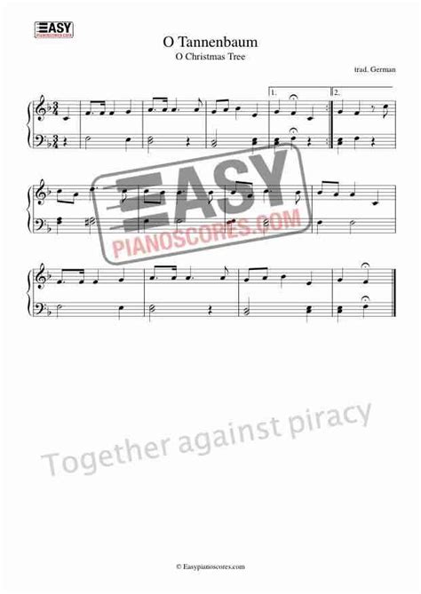 O Tannenbaum – Piano Sheet Music – Easypianoscores.com | Christmas ...