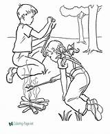 Girl Scout Camping Coloring Pages sketch template