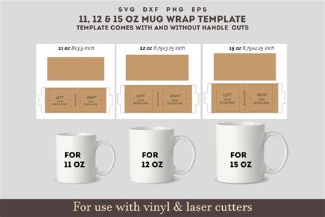 11oz 12oz 15oz Mug wrap template svg, mug wrap template svg