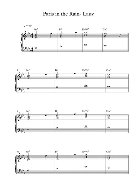 Paris In The Rain (arr. Pineapplechord) Sheet Music | John David ...