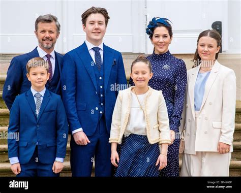 Crown Prince Frederik, Crown Princess Mary, with their children Prince ...