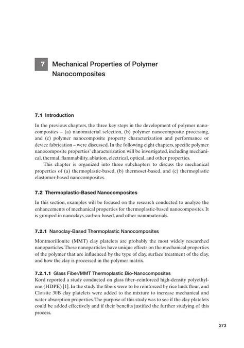 Mechanical Properties of Polymer Nanocomposites (Chapter 7) - Fundamentals, Properties, and ...