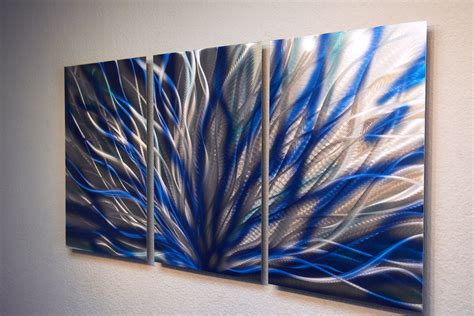 Radiance Blue 47 v2 - Metal Wall Art Abstract Sculpture Modern Decor- on Storenvy