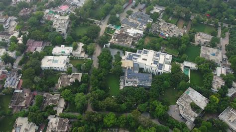 Top view aerial photo from flying drone of a Punjab Global City with ...