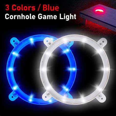 TSV 2Pcs Cornhole Lights Set, 6" Standard Corn Hole Board Ring Lights ...