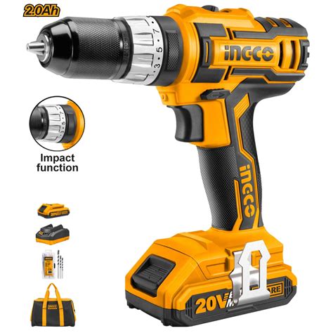 Cordless Impact Drill Kit (20v) – Ingco Tools South Africa