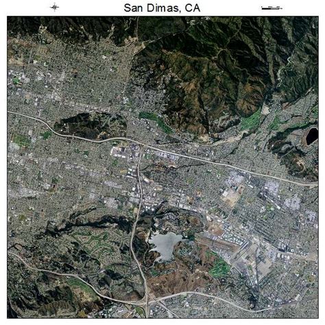 Aerial Photography Map of San Dimas, CA California