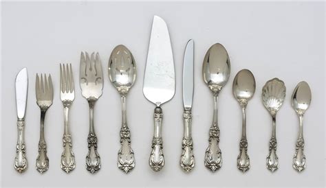 REED BARTON BURGUNDY PATTERN STERLING SILVER FLATWARE SERVICE by Reed & Barton (Co.) on artnet