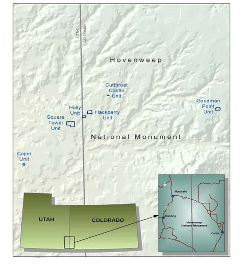 Map and Location of Hovenweep National Monument. | Download Scientific Diagram