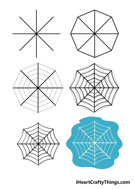 Spiderweb Drawing - How To Draw A Spiderweb Step By Step