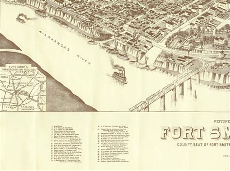 Perspective Map of Fort Smith, 1887