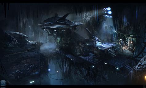 Batcave Arkham Origins Concept Art | Batman arkham origins, Batcave, Batman arkham