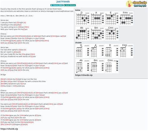 Chord: Just Friends - Gavin DeGraw - tab, song lyric, sheet, guitar, ukulele | chords.vip