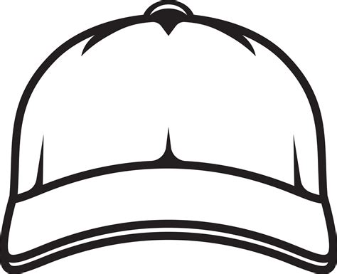 White Front Facing Baseball Cap 4692460 Vector Art at Vecteezy