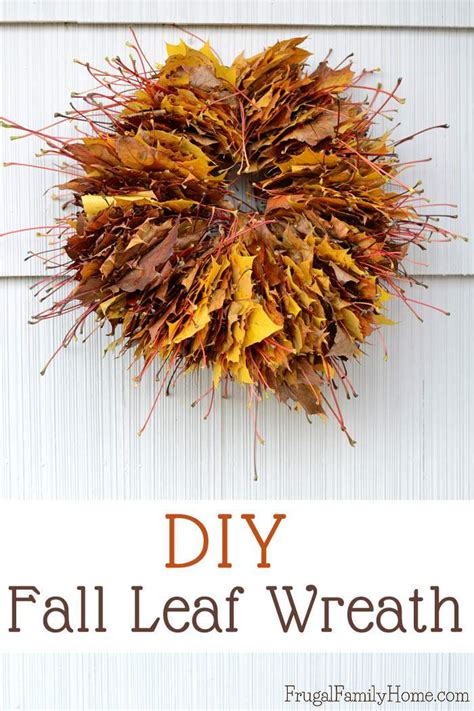 Easy Fall Decoration, DIY Leaf Wreath | Frugal Family Home