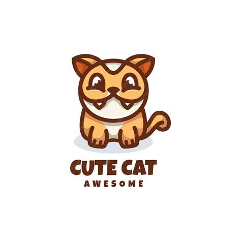 Premium Vector | Cute cat logo