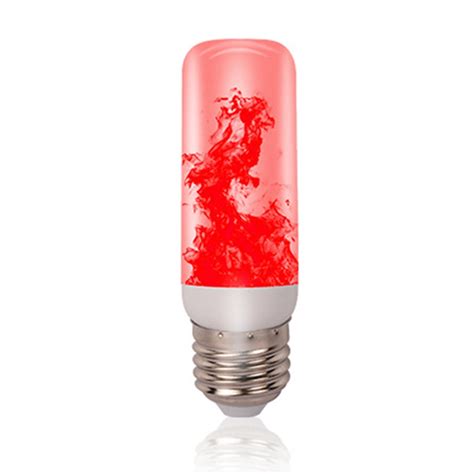 LED Flame Bulb Lights Simulation Flickering Flame Atmosphere Lamps (Red ...