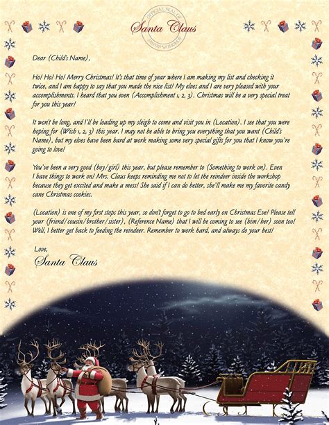 Buy North Pole Letters Personalized Christmas Letter From Santa Claus - Custom Letter From Santa ...
