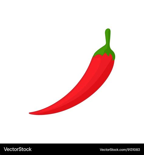 Hot chili pepper icon cartoon style Royalty Free Vector