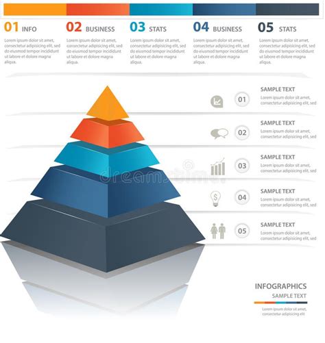 Pyramid chart. Colorful pyramid chart. Useful for infographics and ...