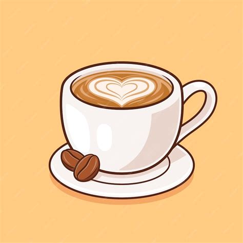 Premium Vector | Cartoon espresso coffee latte art love design vector ...