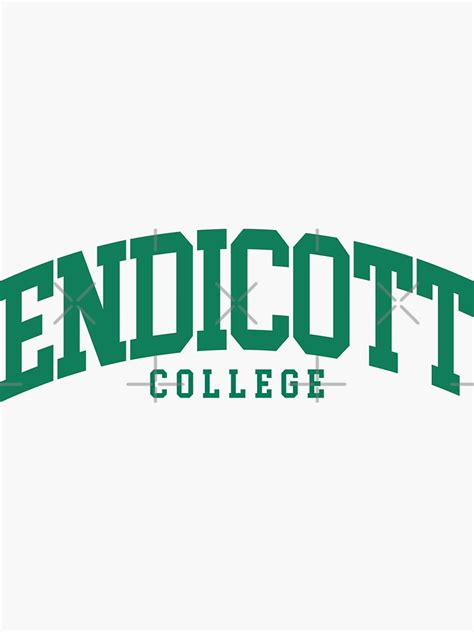 "endicott - college font curved" Sticker for Sale by scollegestuff ...