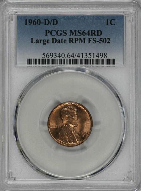 1960-D/D Large Date Cent RPM D/D West FS-502 MS65RD PCGS - VDB Coins