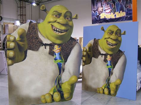 Lifesize Shrek & Shark Tale 3 dimensional signs! Shark Tale, Shrek, Banners, Wall Murals, Zelda ...