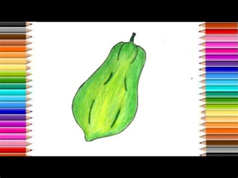 How to Draw Papaya Fruit Step by Step Easy | Papaya Drawing Easy in ...