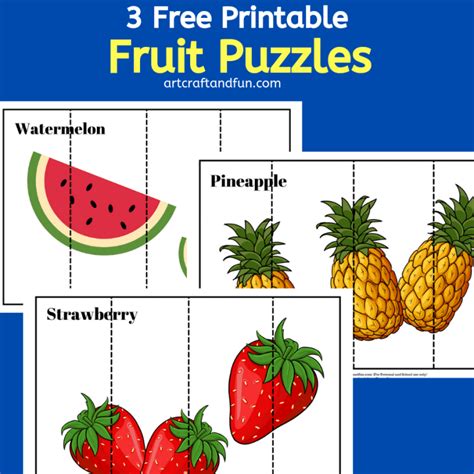 Free Printable Fruit Puzzles For Kids