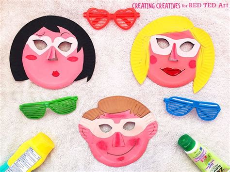 Summer Paper Plate Masks - Red Ted Art - Kids Crafts