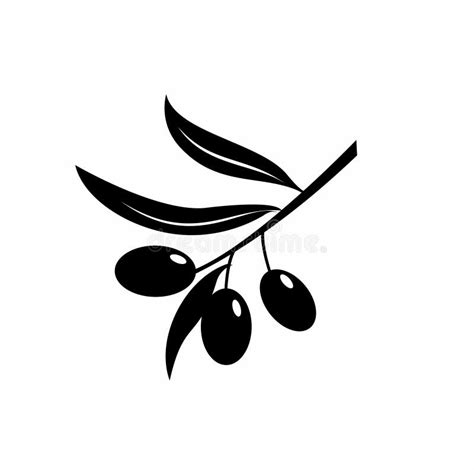 Olive Branch Silhouette Vector Illustration Stock Illustration ...