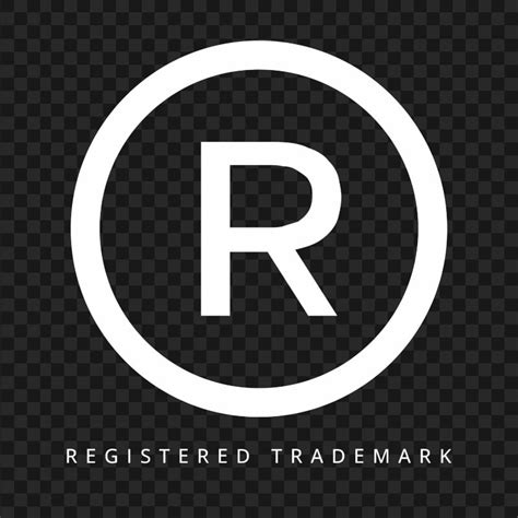 R Registered Trademark White Logo PNG | Citypng