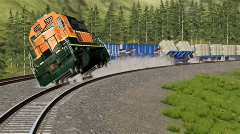 Trains Accident Derailment #42 | BeamNG.drive - YouTube