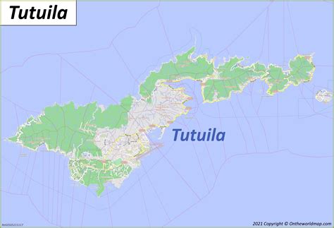 Tutuila Map | American Samoa | Detailed Maps of Tutuila Island