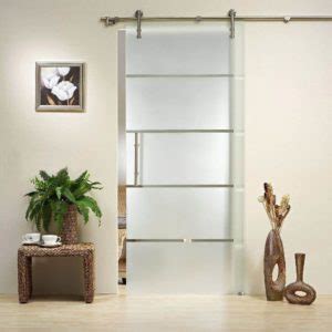 Frosted Glass Barn Doors - decocloset