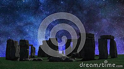 Stonehenge with Night Sky and Stars , England, UK Stock Footage - Video ...