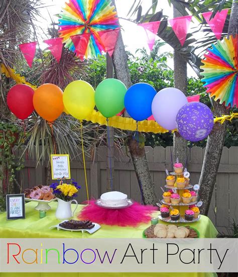Second Chances Girl - a Miami family and lifestyle blog!: Amberly's Rainbow Art Party