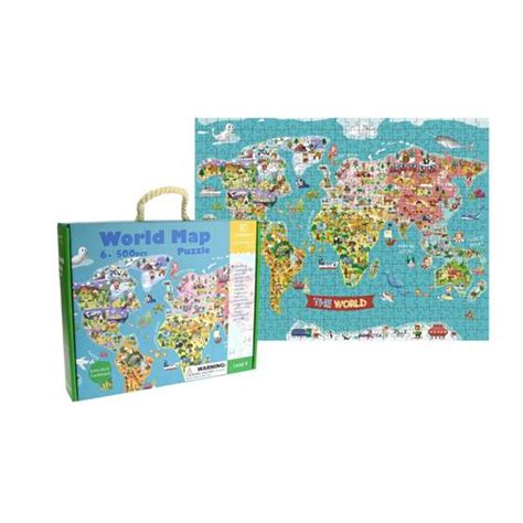 World Map Jigsaw Puzzle 500pc - Little Tots Treasures