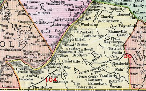 Patrick County, Virginia, Map, 1911, Rand McNally, Stuart, Carters ...